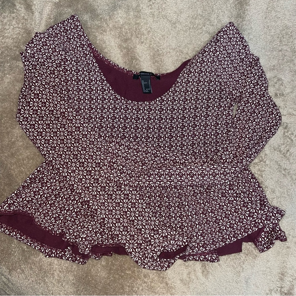 Forever 21 peplum long sleeve